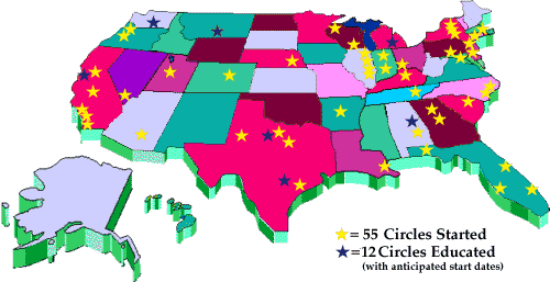 [Map of United States with WOW Circles designated]